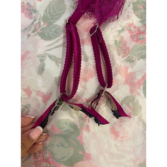 Agent Provocateur Lavelle Suspender Garter Belt Magenta AP 2 - Picture 7 of 11